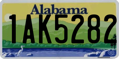 AL license plate 1AK5282