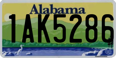 AL license plate 1AK5286