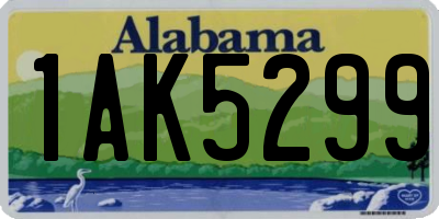 AL license plate 1AK5299