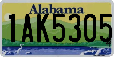 AL license plate 1AK5305