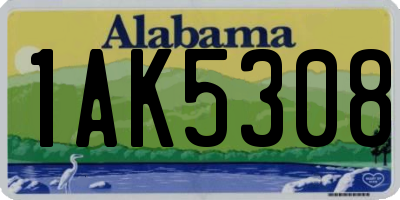 AL license plate 1AK5308