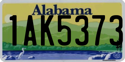 AL license plate 1AK5373