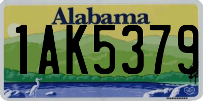 AL license plate 1AK5379