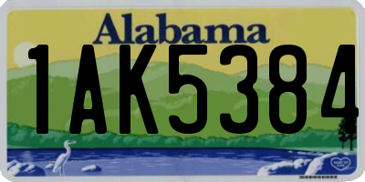 AL license plate 1AK5384