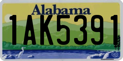 AL license plate 1AK5391