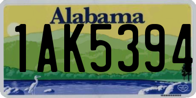 AL license plate 1AK5394