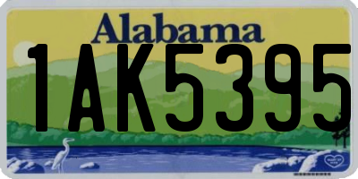 AL license plate 1AK5395