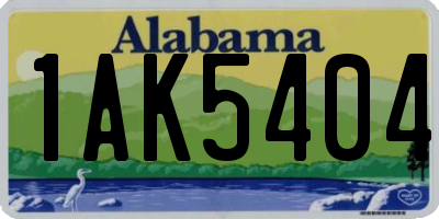 AL license plate 1AK5404