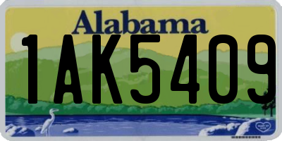 AL license plate 1AK5409