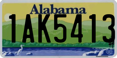 AL license plate 1AK5413