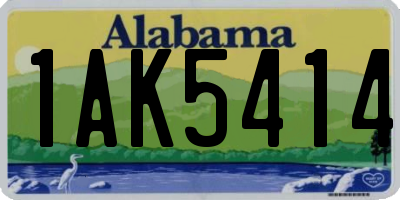 AL license plate 1AK5414