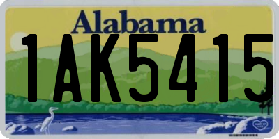 AL license plate 1AK5415
