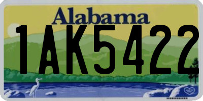 AL license plate 1AK5422