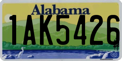 AL license plate 1AK5426