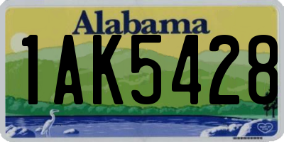 AL license plate 1AK5428