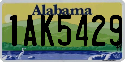 AL license plate 1AK5429