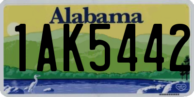 AL license plate 1AK5442