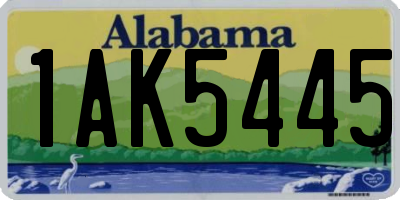 AL license plate 1AK5445
