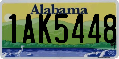 AL license plate 1AK5448