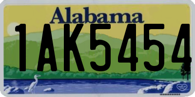 AL license plate 1AK5454