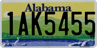 AL license plate 1AK5455