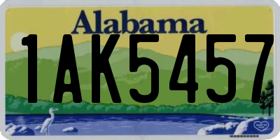AL license plate 1AK5457