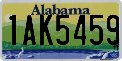 AL license plate 1AK5459