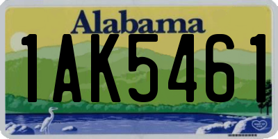 AL license plate 1AK5461