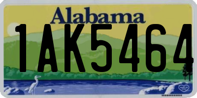 AL license plate 1AK5464