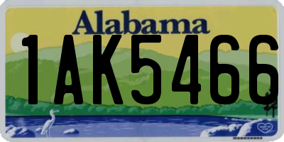 AL license plate 1AK5466