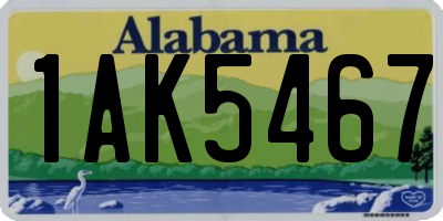 AL license plate 1AK5467