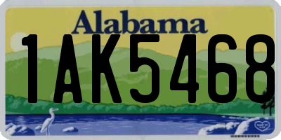 AL license plate 1AK5468
