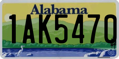 AL license plate 1AK5470