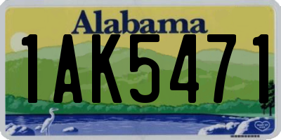 AL license plate 1AK5471