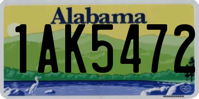 AL license plate 1AK5472