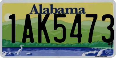 AL license plate 1AK5473