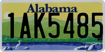 AL license plate 1AK5485