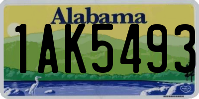 AL license plate 1AK5493