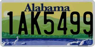 AL license plate 1AK5499
