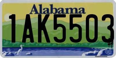 AL license plate 1AK5503