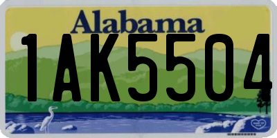 AL license plate 1AK5504