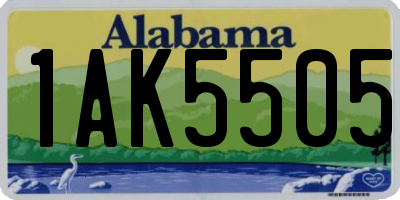 AL license plate 1AK5505