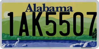 AL license plate 1AK5507
