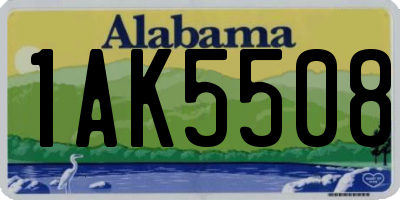 AL license plate 1AK5508