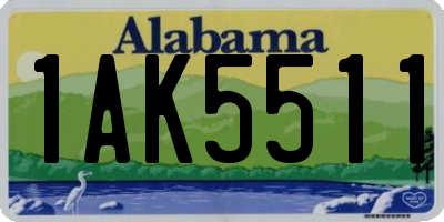 AL license plate 1AK5511