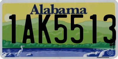 AL license plate 1AK5513