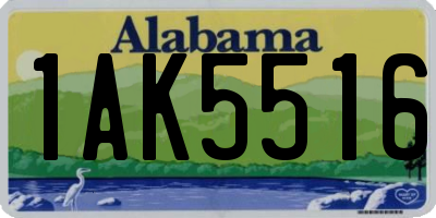 AL license plate 1AK5516