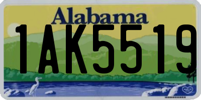 AL license plate 1AK5519