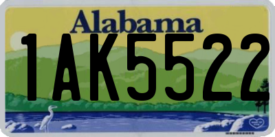 AL license plate 1AK5522