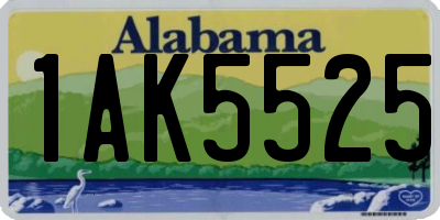AL license plate 1AK5525